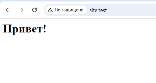 Скриншот сайта, успешно запущенного через OpenServer